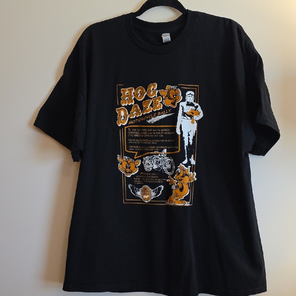 Harley-Davidson Brandt Souvenir Black Hog Daze Tee Shirt Near New